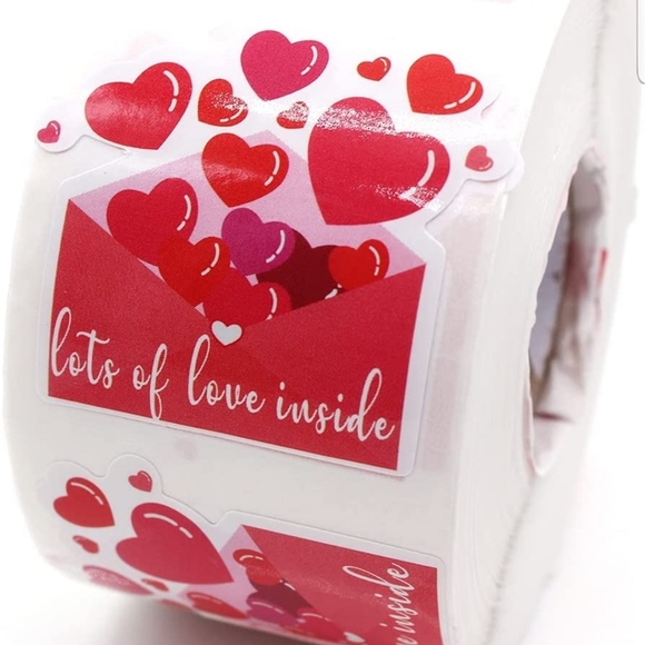 60 Ct. 1.5'' Lots of Love Inside Thank You Stickers - Picture 3 of 6